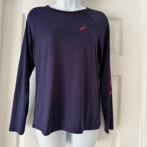 Nautica Navy Long Sleeve Top